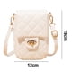 thumbnail image 2 of Bolso de un solo hombro para mujer Bolso bandolera con entramado Bolso para teléfono móvil, 2 of 5