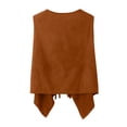 thumbnail image 5 of Xuanfei Women Retro Snap Button Fringed Sleeveless High-Low Hem Western Vest, 5 of 7