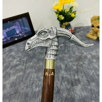 Premium Wooden Walking Cane for Women and Men | Large 6 inch Dragon Head Great Costume Cane Walking Stick | Beautifully Handmade Cane