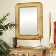 thumbnail image 2 of DecMode 32" x 40" Brown Wall Mirror, 2 of 8