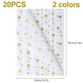 thumbnail image 5 of Crafting Essential Thin Paper for Gift Wrapping, Easy To Shape For Decorative Use In Cello Bags & Gift Baskets - 20 Sheets Metallic Silver With Star Print Design, 5 of 5