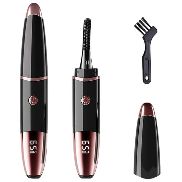 JHLZHS Lash Tint Kit Heated Eyelash Curlers Fast Heat up Within 10S 24 Hours Long Lasting Rechargeable Eyelash Curler with Type C with 4 Heating Modes Burn Mini Lash Curler with Led Display Black 1Pc