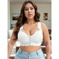 thumbnail image 5 of Kaemgyyd Front Closure Bras for Women Oversized Breathable Lace Padded Everyday Bra Plus Size Full Coverage Underwire T Shirt Bras, 5 of 6