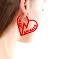 thumbnail image 3 of Pendant Earrings Fashion Pierced Letter Heart Shape Drop Earrings for Women, 3 of 10