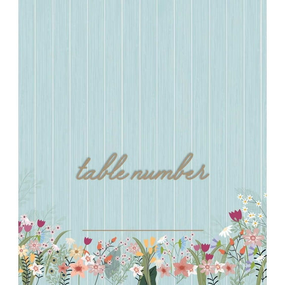 Wildflower Table Tents - 3.5×4”- Unfolded, 3.5×2”- Folded, 25 Cards – B77534