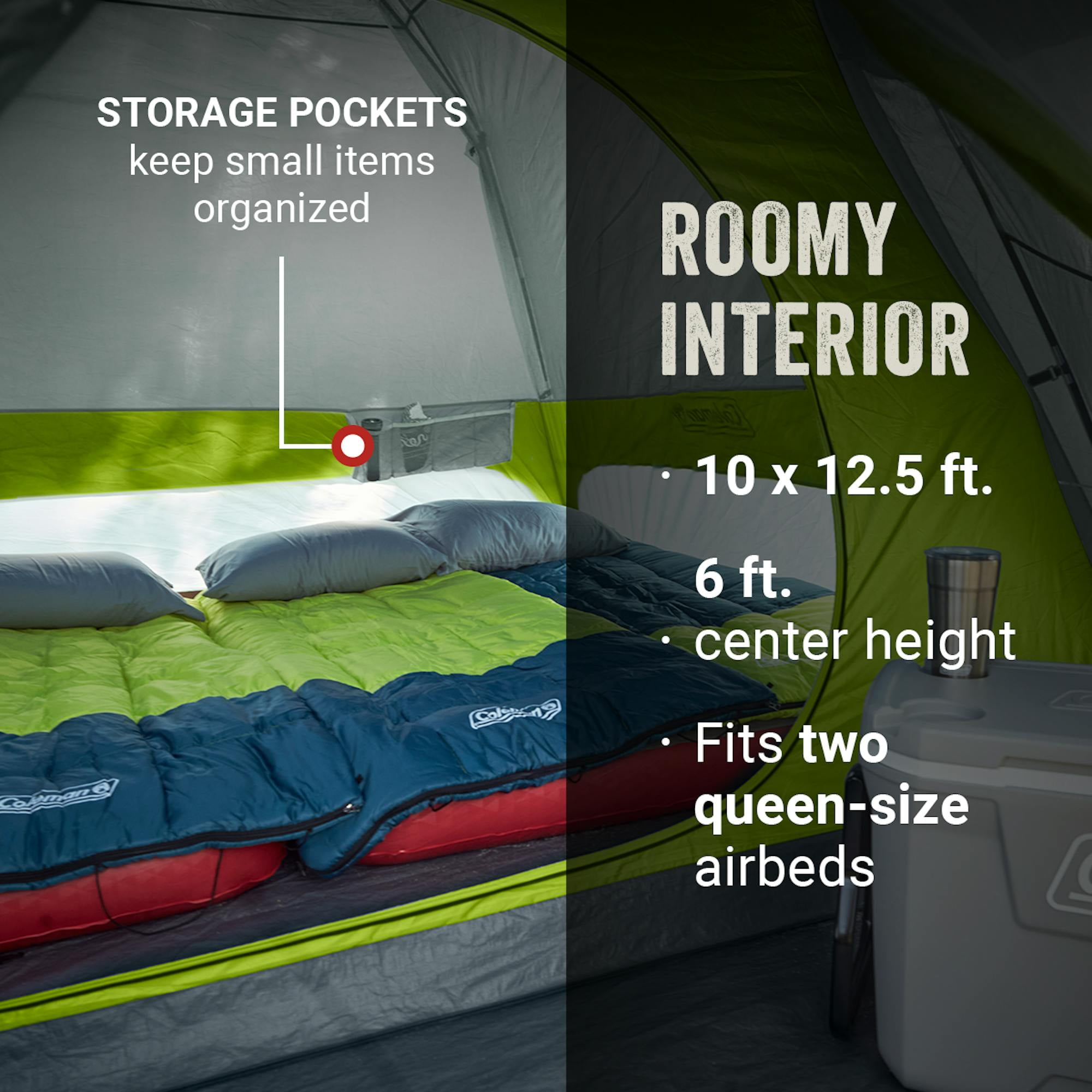 Coleman Skydome™ 6-Person Camping Tent with Screen Room, Rock Grey
