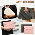 thumbnail image 5 of Uxcell 2Pcs Leather A5 Notebook Cover for Business Cards Documents with Pen Holder, White, 5 of 6