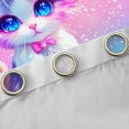 thumbnail image 4 of jejeloiu Kawaii Cat Blackout Curtains Set of 2 (52x84 Each),Cartoon Cute Kitten Window Curtains,Colorful Ombre Effects Curtains and Drapes For Girls Kids,Microfiber Bedroom Decor, 4 of 6