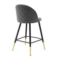 thumbnail image 5 of Modway Cordial Performance Velvet Counter Stools - Set of 2 in Gray, 5 of 7