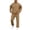 Khaki, variant on Delconic Mens Spring Fall Sweatshirt and Jogger Set Casual Athletic Tracksuit Crewneck Pullover and Tapered Sweatpants Outfit Beige L