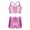 Pink, variant on CHICTRY Kids Girls 2Pcs Ballet Dance Outfit Gym Tank Top with Shorts Set Purple 10-12