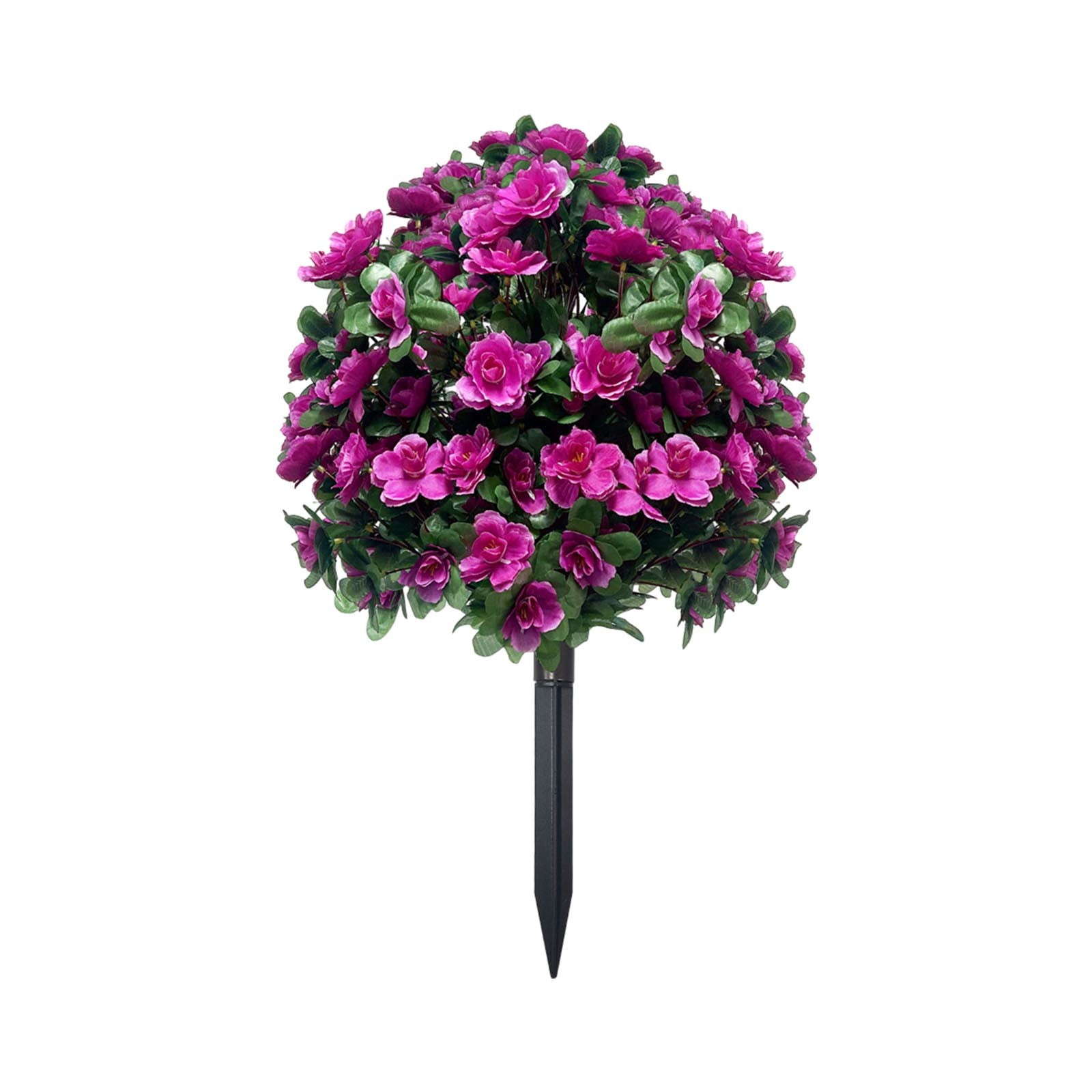 4PCS Outdoor Artificial Flowers with Stakes - 22.8" Greenery Shrubs for Garden & Patio, Weatherproof Decorative for Farmhouse, Wedding & Mother's Day Decor