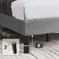 thumbnail image 4 of VECELO Twin/Full/Queen Upholstered Bed Frame with Adjustable Headboard, No Box Spring Needed/Easy Assembly, Dark Gray, 4 of 7