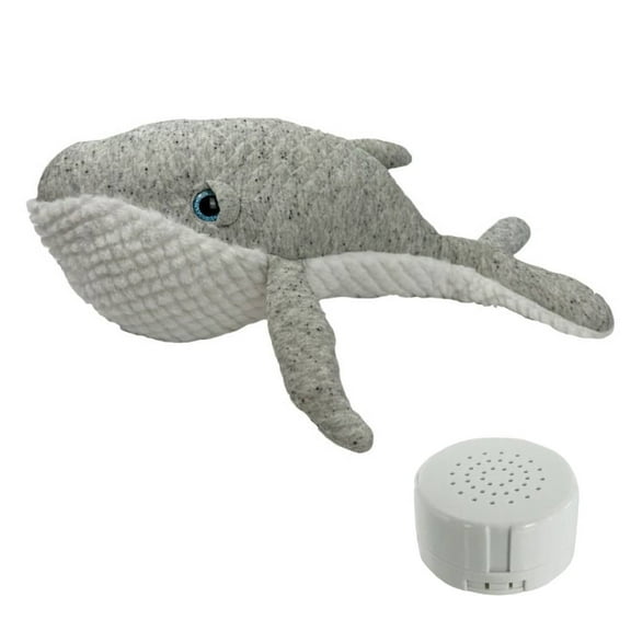 Plush Gear 16" Wave the Whale Plush Toy with Voice Recorder – Soft Stuffed Animal for Kids