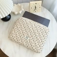 thumbnail image 5 of Yibooy Floral Laptop Sleeve Quilted Laptop Case for 13 Inch Laptop Tablet (blue), 5 of 10