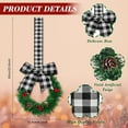 thumbnail image 2 of 4 Pcs 6" Small Christmas Kitchen Cabinet Wreaths with Ribbon Mini Kitchen Cabinet Christmas Decor for Window Door, 2 of 6