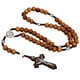 thumbnail image 1 of Rosario de Cruz CatholicDivin02 1Pza 45cm 5.3x3.1cm Cruz Cuentas 10mm Madera Café., 1 of 2