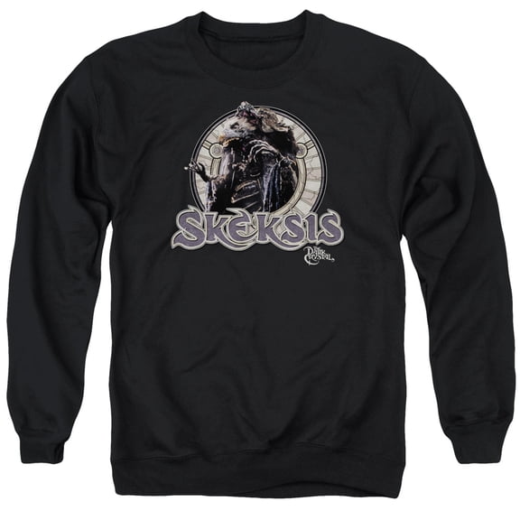 Dark CrystaLong Sleevekeksis Adult Crewneck Sweatshirt Black
