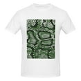 thumbnail image 4 of Bingfone Green Snakeskin Men'S Loose Fit Short-Sleeve Pocket T-Shirt, 4 of 7