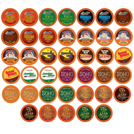 Two Rivers Coffee, Hot Cocoa Sampler, 40 Count Kcups