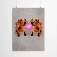 thumbnail image 2 of Americanflat Dachshunds With Bubblegum by Coco De Paris Poster Art Print, 2 of 3