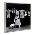 thumbnail image 2 of Stupell Industries Kitten Does The Laundry Graphic Art Framed Art Print Wall Art, 14x11, By Daphne Polselli, 2 of 5