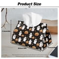 thumbnail image 7 of COEQINE Facial Tissue Holder Cover PU Leather Rectangle Napkin Facial Tissue Dispenser Organizer for Living Room, Kitchen, Bathroom, Car, Halloween Home Decor, Ghost Pumpkin Star, 2 PCS, 7 of 7