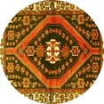 thumbnail image 1 of Ahgly Company Machine Washable Indoor Round Persian Yellow Traditional Area Rugs, 7' Round, 1 of 4