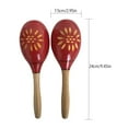 thumbnail image 2 of 1 Pair of Wooden Maracas - Rumba Shakers Rattles Sand Hammer, Percussion Musical Toy for Kids, Ideal for Children's Parties & Games, 2 of 7