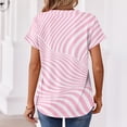 thumbnail image 5 of BOMYJESK Tops for Women Short Sleeve V Neck Tee Shirts Business Casual Floral Print Basic Blouses 2026 Summer Trendy Beach Vacation Loose Fit Clothes Pink XXL, 5 of 7