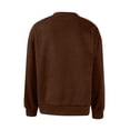 thumbnail image 5 of Men's Vintage Wash Suede Round Neck Sweatshirt Loose Fit Casual Top Soft Cozy Pullover, 5 of 5