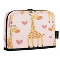 thumbnail image 2 of Wobogo Adorable Cartoon Giraffes Heart Pattern Large Capacity Durable Zippered Pencil Case Portable Stationery Storage Organizer Bag for Study Office Travel, 2 of 7