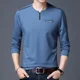thumbnail image 5 of Camiseta de otoño coreana con cuello redondo liso y unicolor para hombre, jersey de diseñador, ropa de calle, nueva estética, sudaderas divertidas de primavera, 5 of 5
