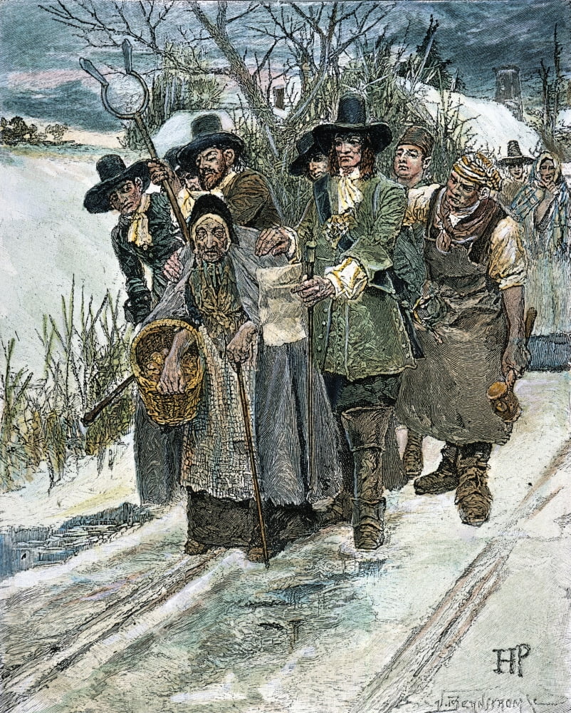 Arresting A Witch /Nin The Streets Of Salem, Massachusetts, 1692. Wood