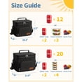 thumbnail image 4 of HOTOR Insulated Lunch Box for Men and Women, Portable Soft Cooler Bag with 4 Pockets, Adjustable Shoulder Strap, Black, 4 of 10