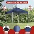 thumbnail image 3 of Outdoor 10 x 10 FT Pop Up Canopy Tent, Height Adjustable Sun Shade Shelter with Top Vent, Commercial Portable Instant Canopy with Wheeled Carry Bag, Waterproof Party Tent for Patio, Garden, 3 of 7