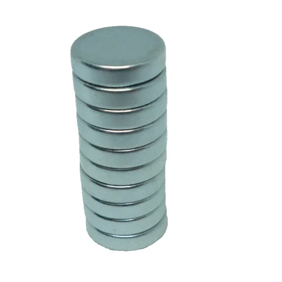 Round Disc Magnets - 1/2 Inch Dia, 1/8' Inch Thick - Higher N48 Strength (10 Pk)