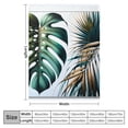 thumbnail image 4 of GOSMITH Olive Green Tropical Leaves Monstera Banana Palm Leaf Flannel Blanket Durable and Long-lasting White, 4 of 6