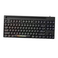 thumbnail image 4 of Teclado para juegos duradero con retroiluminación arcoíris, resistente a arañazos, portátil, PP, tapa de tecla enchufable Negro, 4 of 9