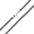 thumbnail image 2 of Bling Jewelry Womens Bali Coreana Black Popcorn Chain Necklace 3MM 18 Inch Silver, 2 of 5