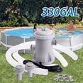 thumbnail image 2 of Pool Filter Pump 330 GPH Paddling Pool Electric Water Pump Pool Pumps Ground Small Pool Filter Pump US Plug, 2 of 7