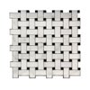 Legion Furniture 1'' x 2'' Stone Mosaic Tile in White