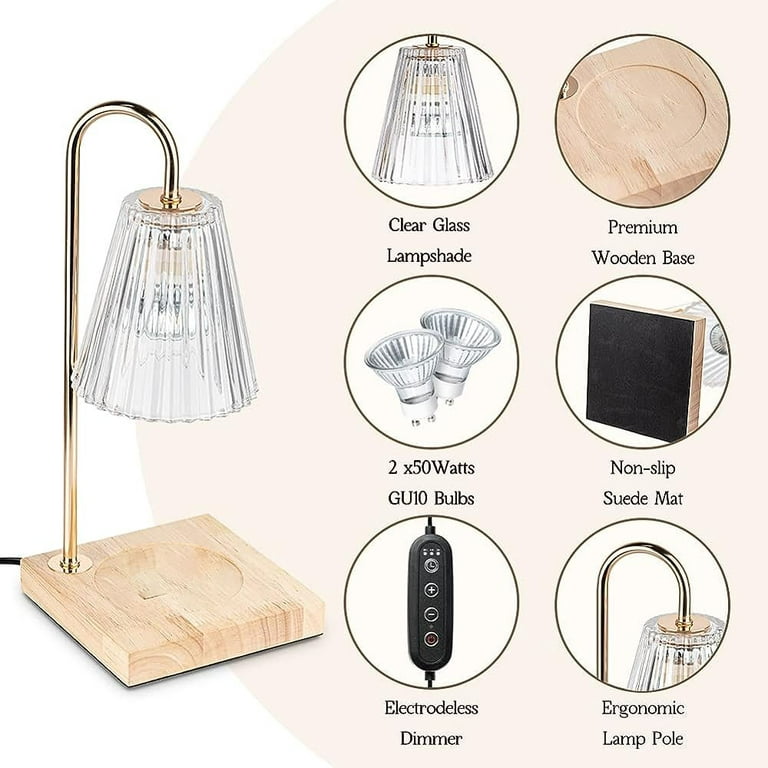 Dropship Electric Wax Melt Warmer Lamp Dimmable Fragrance Warmer Wax Candle  Melter With 2 GU10 Bulbs Hanging Hook For Living Room Bathroom Office Table  Decor to Sell Online at a Lower Price