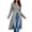 *Gray, variant on Women's Longline Half Zip Hooded Cardigan , Casual Stretchy Duster Coat For Women , Ladies' Slim Fit Fall Outerwear with Pockets, Green , S-3XL