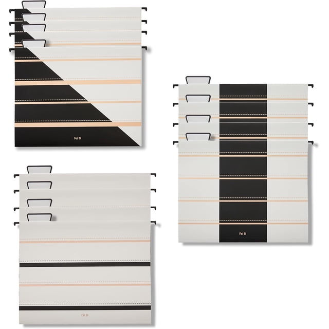 Hanging File Folders Filing Cabinet Organizer Letter Size / Cut Adjustable Tabs Decorative for Home Office School Classroom Marble\u\u