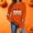 Orange, variant on Womens Halloween Tops Cute Ghost Printed Long Sleeve Crew Neck Fashion Casual Loose Fall Pullover Top White XXL