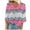 Pink, variant on IROINNID Women's Long Sleeve V-Neck Shirts Casual Printed Loose T-shirt 3/4 Sleeves Blouse V-Neck Tops,Watermelon Red