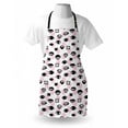 thumbnail image 4 of Love Apron, Handmade Brush Drawn Like Lips Eyes and Crowns on a Background of Polka Dots, Unisex Kitchen Bib with Adjustable Neck for Cooking Gardening, Adult Size, Rose Charcoal Grey, by Ambesonne, 4 of 4