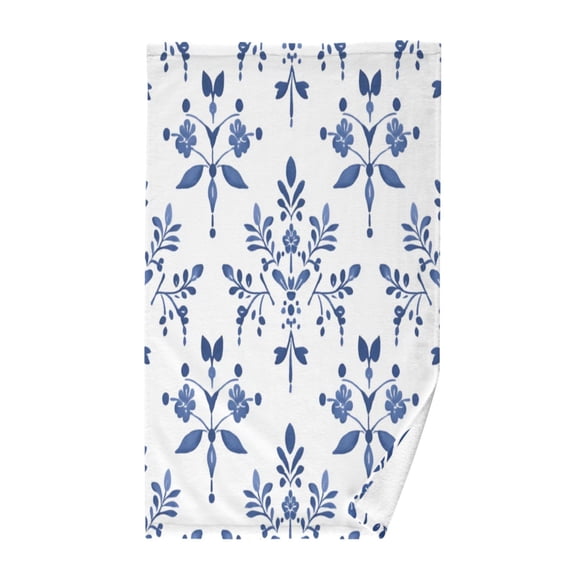 Pure Cotton Face Towel 16x28 Inches Hand Towel Bath Towel Hand Bath Towels Soft Good Water Absorption for Washing Face Wiping Face Beautiful Cute Blue