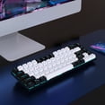 thumbnail image 3 of RGB Light Keyboard - RGB Backlit Mechanical Gaming Keyboard, Hot Swap, 19 Lighting Modes, Detachable Cable, 50M Keystroke Life, Compact & Portable, Ice Blue Design, V800 Blue, 3 of 7